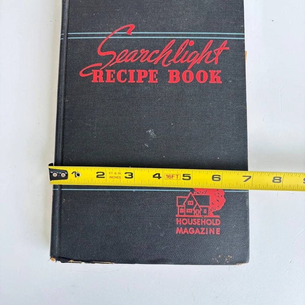 Vintage Searchlight Recipe Book Household Magazine Hardcover Black Red Retro